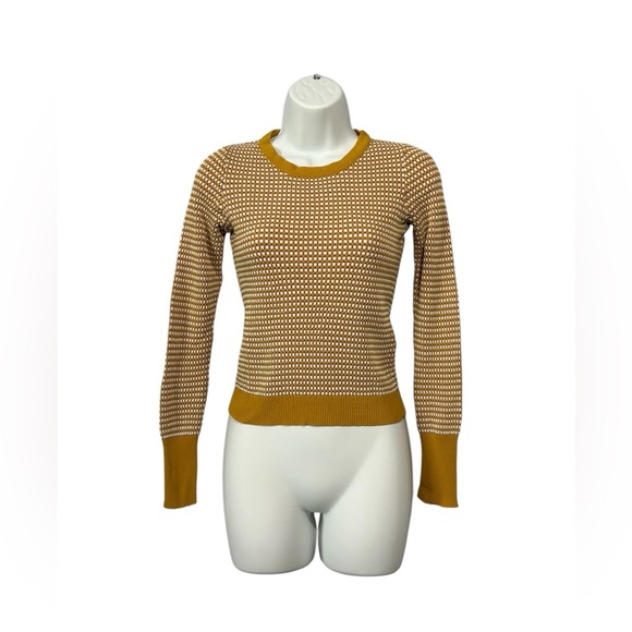 ZARA Knit, Sweater Textured Weave, XS, Yellow, Red, White - Picture 5 of 10